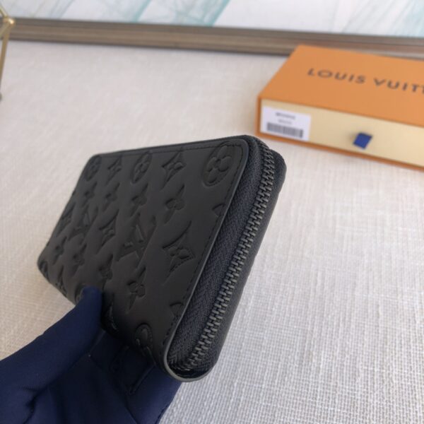 Louis Vuitton Monogram Shadow Zippy Vertical Wallet - Black - Image 5