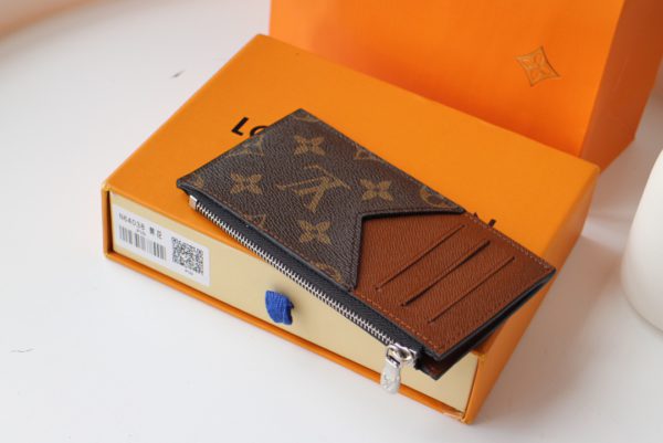 Louis Vuitton New Coin Zipper Card Holder - Brown - Image 4