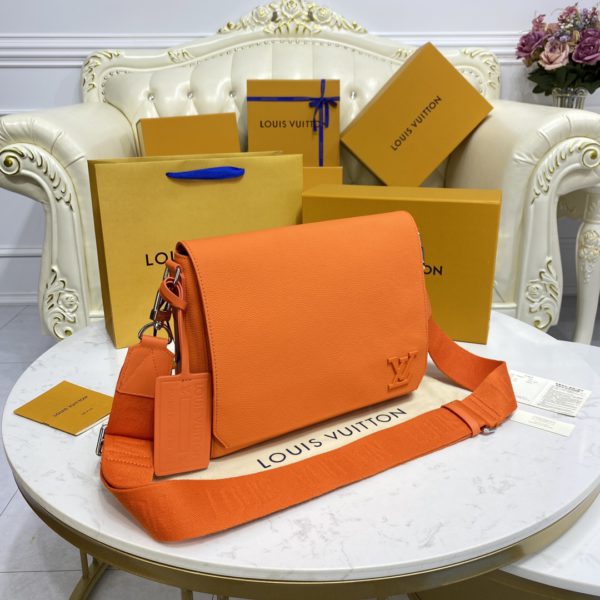 Louis Vuitton AEROGRAM Messenger Bag – Orange - Image 5