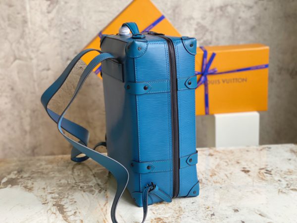 Louis Vuitton Soft Trunk Small Backpack - Blue Water Ripple - Image 5