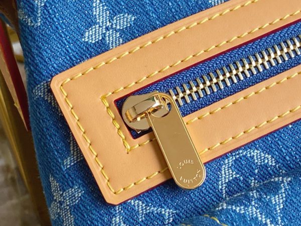 Louis Vuitton Out-Of-Print Denim Crossbody Handbag - Blue - Image 2
