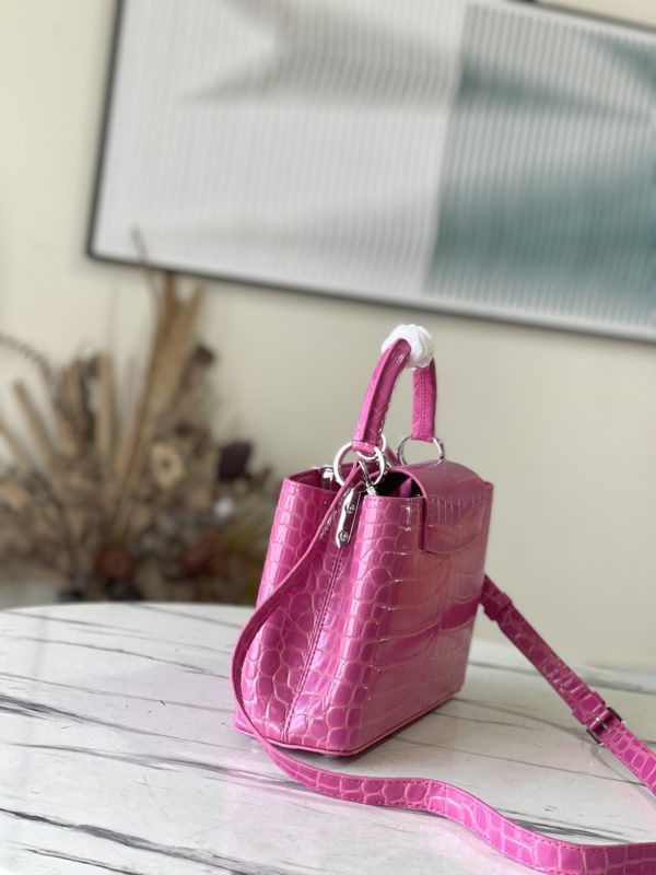 Louis Vuitton Precious Capucines BB Handbag - Rose Red - Image 3