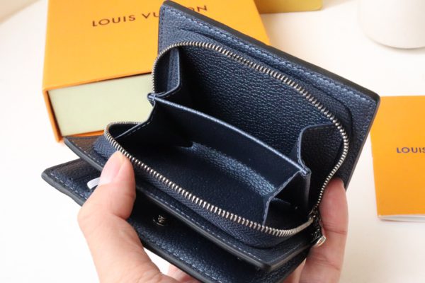Louis Vuitton's Signature Monogram Motif Cléa Wallet - Blue - Image 2