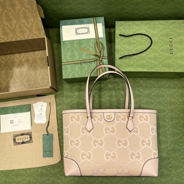 Gucci Medium Light Pink Tote Handbag - Image 3