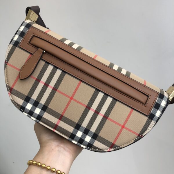 Burberry Classic Plaid Check Small Bag - Brown - Image 4