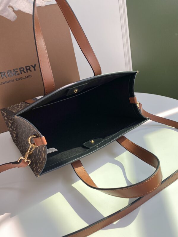 Burberry Monogram Stripe E-Canvas Portrait Tote Bag - Image 3
