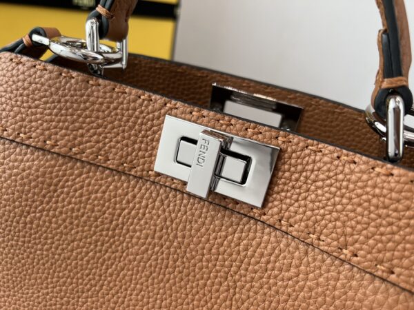 Fendi Iconic Peekaboo Small Bag - Brown - Image 3