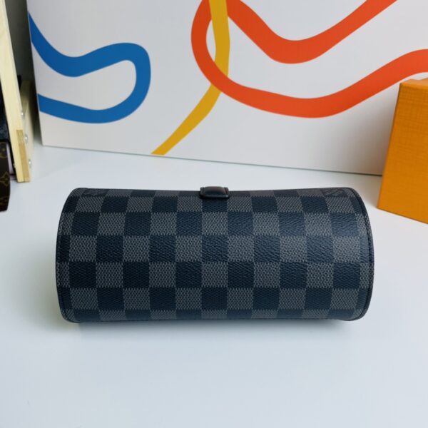 Louis Vuitton Damier Graphite 3 Watch Case - Black - Image 4