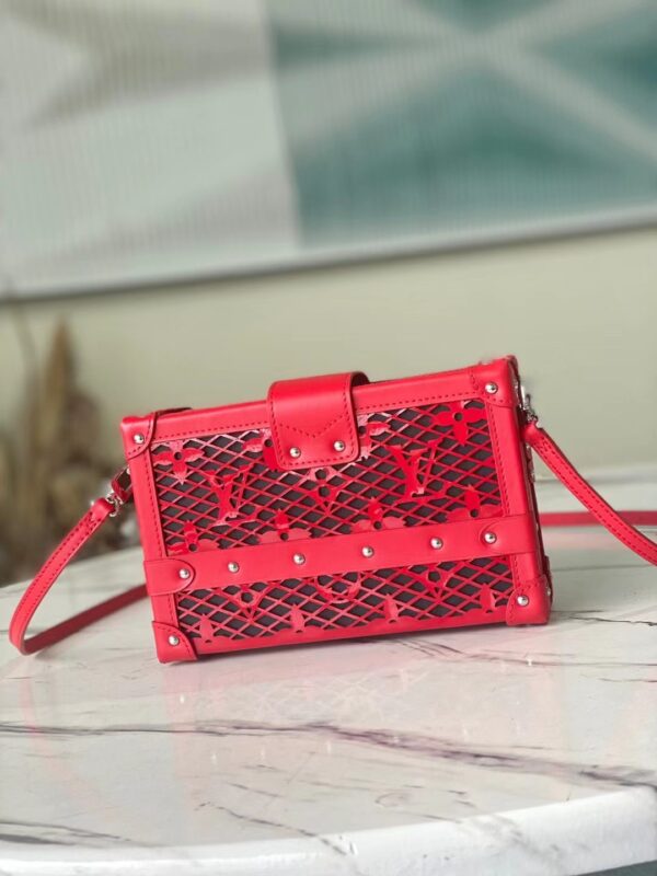 Louis Vuitton Petite Malle Handbag - Red - Image 4
