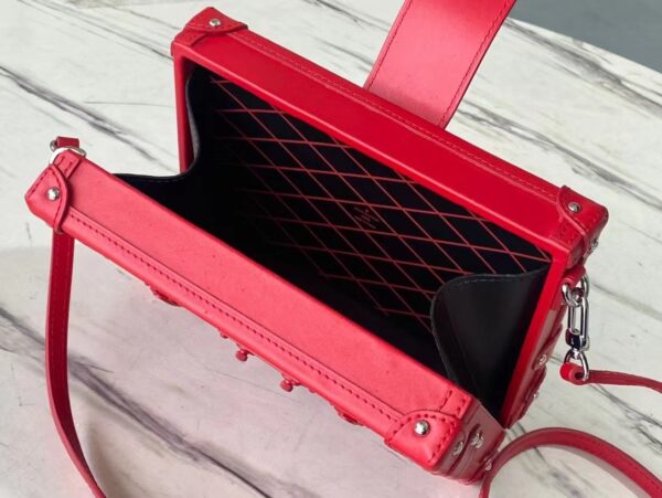 Louis Vuitton Petite Malle Handbag - Red - Image 2