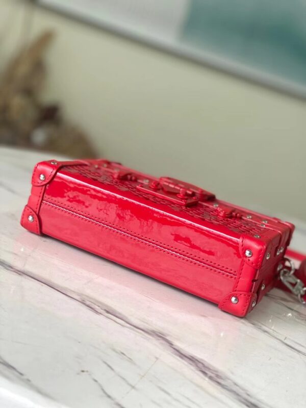Louis Vuitton Petite Malle Handbag - Red - Image 3