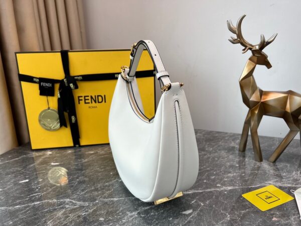 Fendi Praphy Underarm Small Bag - White - Image 4