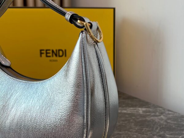 Fendi Praphy Underarm Small Bag - Silver - Image 2