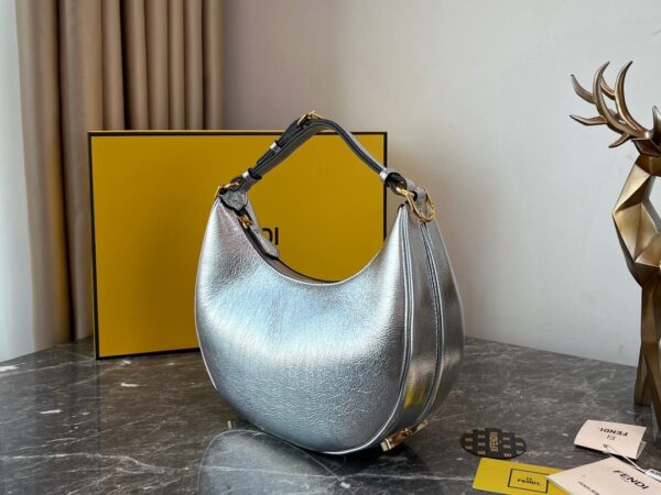 Fendi Praphy Underarm Small Bag - Silver - Image 5