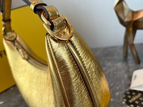 Fendi Praphy Underarm Small Bag - Golden - Image 4