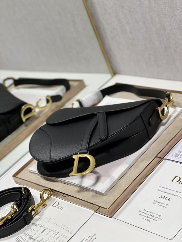 Dior Large Saddle Handbag - Black - Image 4