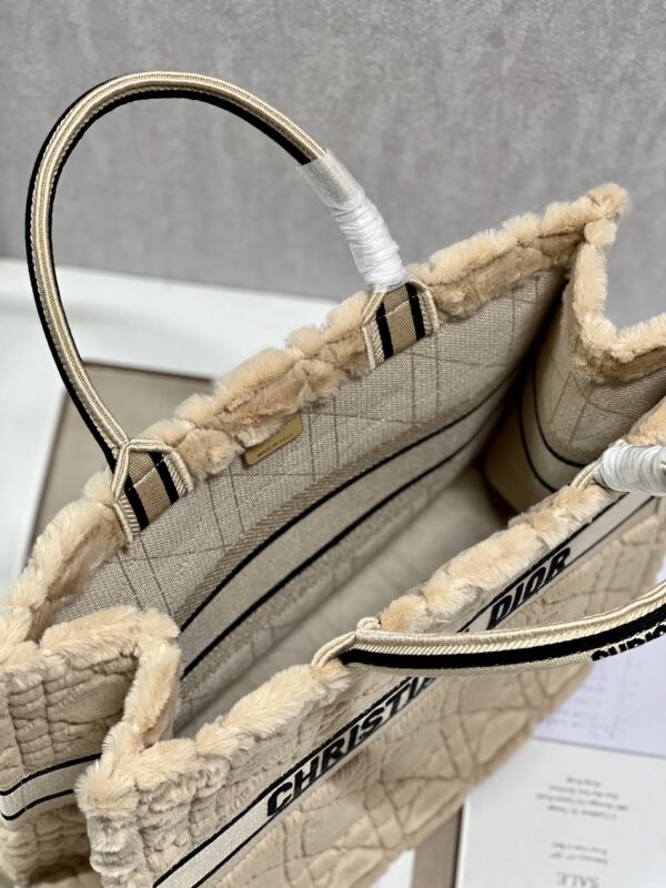 Dior Medium Book Tote Shopping Bag - Apricot - Image 4