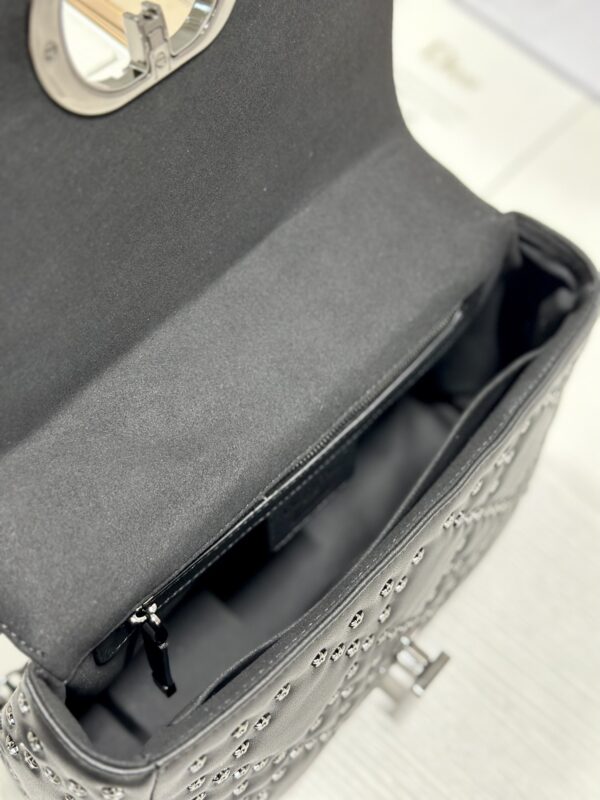 Dior Medium Caro Handbag - Pentagonal Star Black Gun Buckle - Image 5