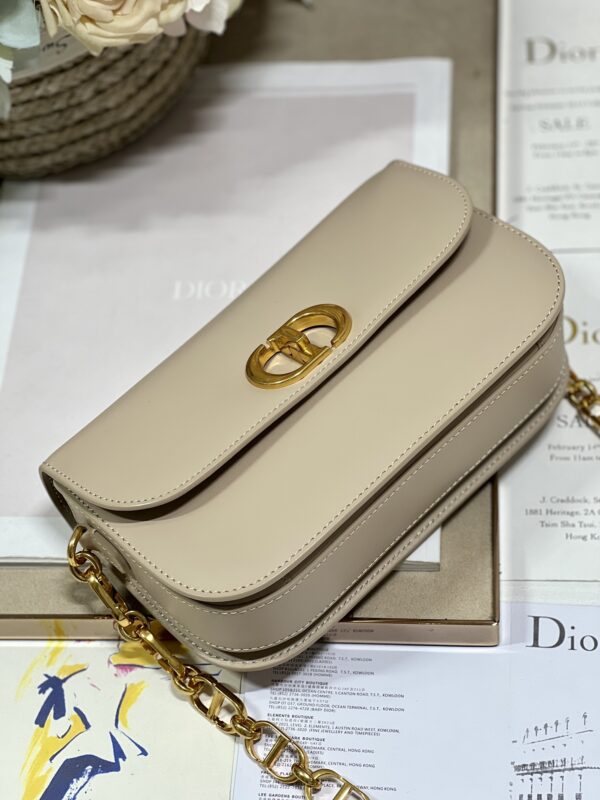 Dior Montaigne Avenue Enamel Chain Handbag - Ivory Gray - Image 2