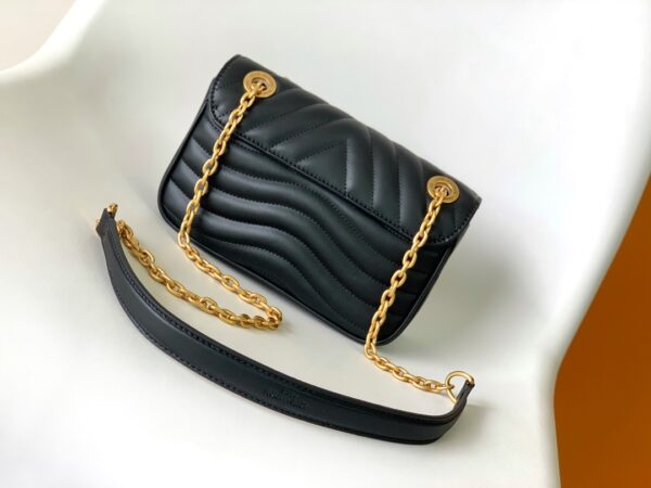 Louis Vuitton Wave Small Chain Bag - Black - Image 3