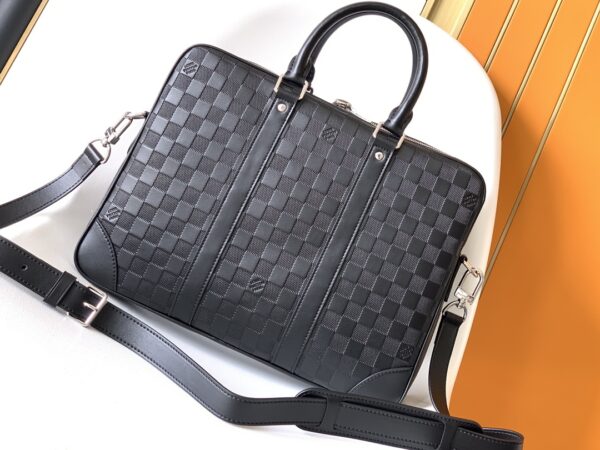 Louis Vuitton Voyage Small Briefcase Bag - Black - Image 4