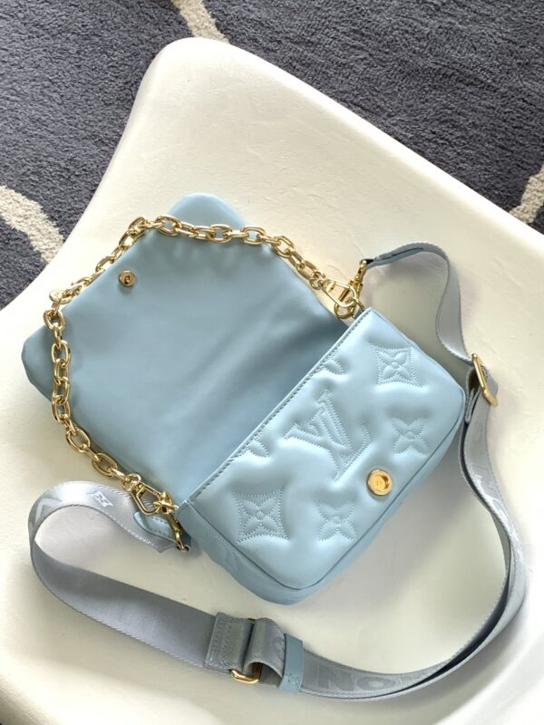 Louis Vuitton Bubblegram Series Wallet on Strap Handbag - Blue - Image 2