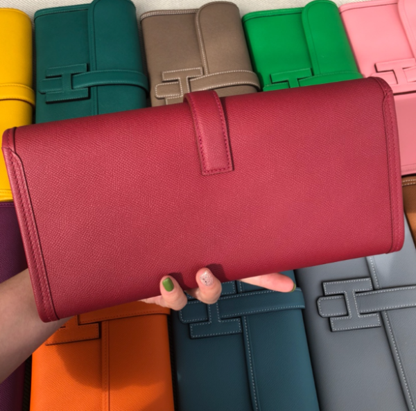 Hermes Epsom Turtledove Handbag - Flag Red - Image 5