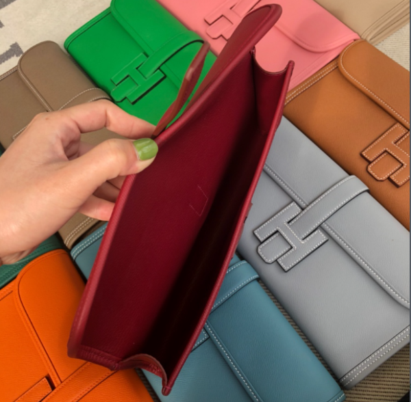 Hermes Epsom Turtledove Handbag - Flag Red - Image 2