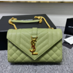 YSL Small Envelope Bag - Light Green