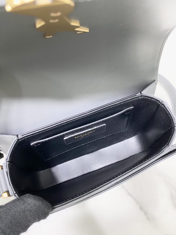 YSL Monogram Cross-body Shoulder Small Handbag - Gray - Image 2