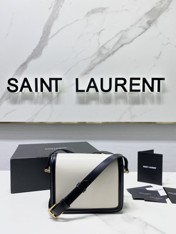 YSL Monogram Cross-body Shoulder Small Handbag - White - Image 5