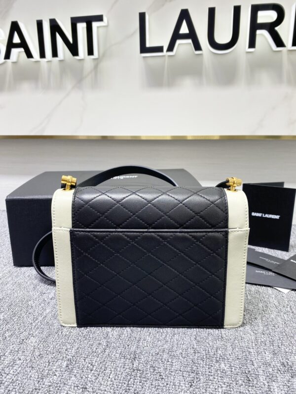 YSL Yves Saint Laurent's Lambskin Rhombus Handbag - Image 5