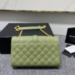 YSL Small Envelope Bag - Light Green - Image 5