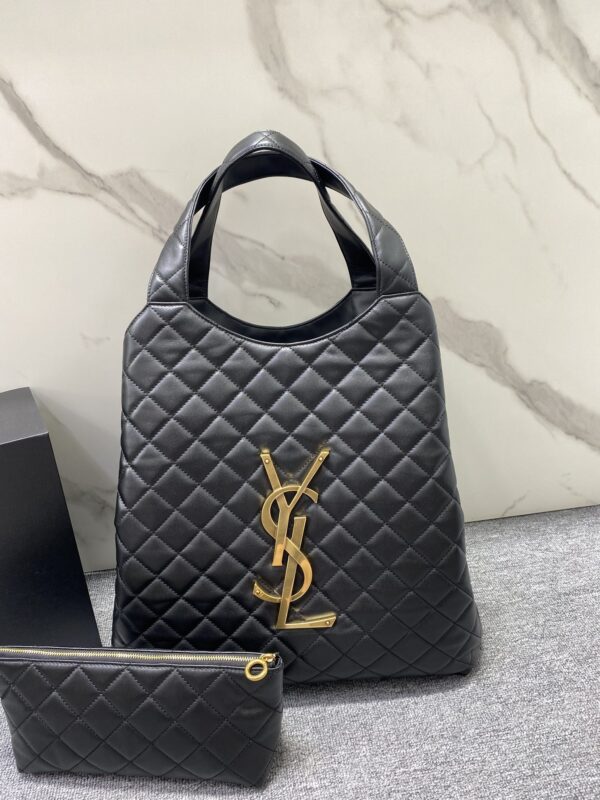 YSL Yves Saint Laurent's High-Grade NAPPA Handbag - Black - Image 2