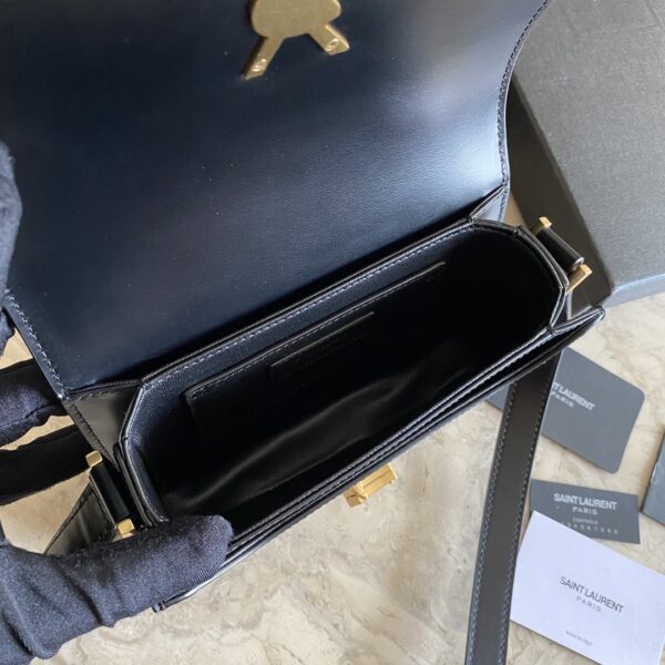 YSL Monogram Cross-body Shoulder Small Handbag - Black - Image 2
