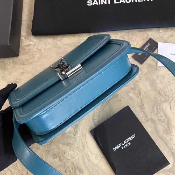 YSL Monogram Cross-body Shoulder Small Handbag - Sea Green - Image 3
