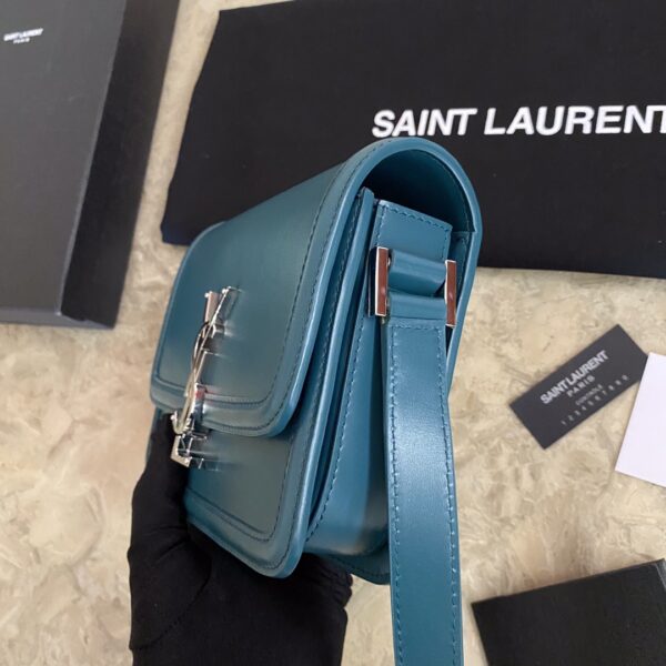 YSL Monogram Cross-body Shoulder Small Handbag - Sea Green - Image 4