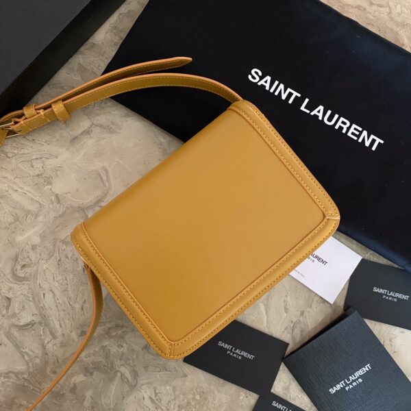 YSL Monogram Cross-body Shoulder Small Handbag - Mustard - Image 4