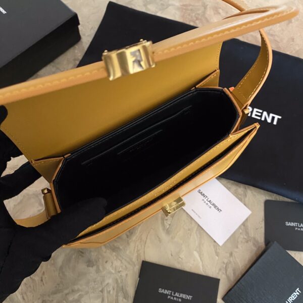 YSL Monogram Cross-body Shoulder Small Handbag - Mustard - Image 2