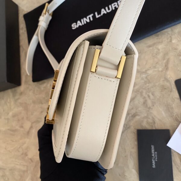 YSL Monogram Cross-body Shoulder Small Handbag - White - Image 4