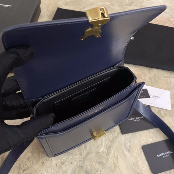 YSL Monogram Cross-body Shoulder Small Handbag - Blue - Image 2