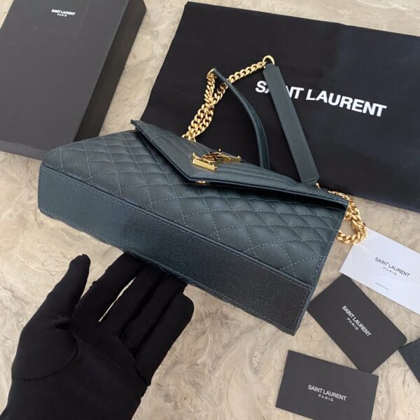 YSL Classic Rhombus Messenger Bag - Black - Image 4