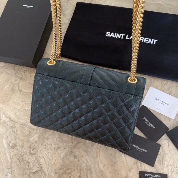 YSL Classic Rhombus Messenger Bag - Black - Image 5