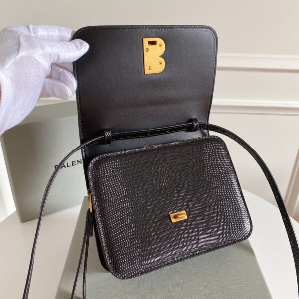 Balenciaga Square Box B Bag - Black - Image 3