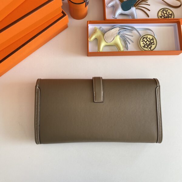 Hermes Jige Elan Clutch - Elephant Gray - Image 4