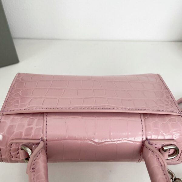 Balenciaga Crocodile Small Hourglass Bag - Pink - Image 2