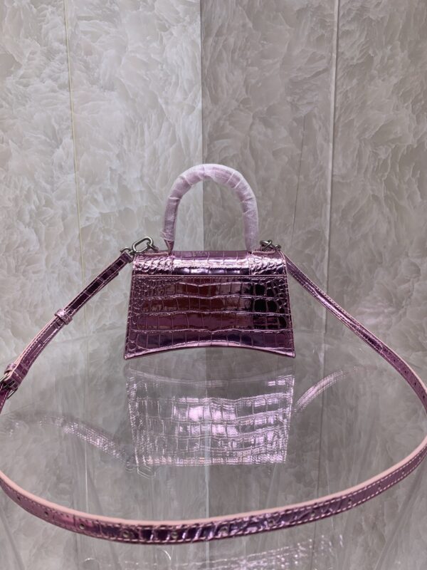 Balenciaga Heavyweight Hourglass Small Bag - Shimmery Pink - Image 5