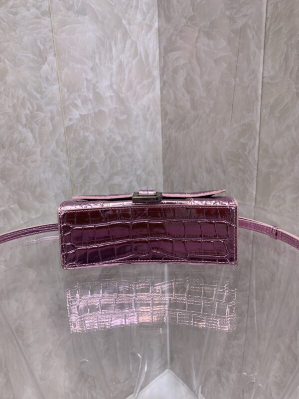 Balenciaga Heavyweight Hourglass Small Bag - Shimmery Pink - Image 4