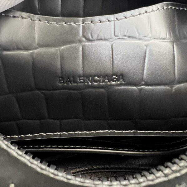 Balenciaga Neo Classic Mini Crocodile Handbag - Black - Image 4