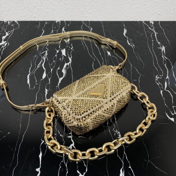 Prada New Crystal Bag - Gold - Image 3